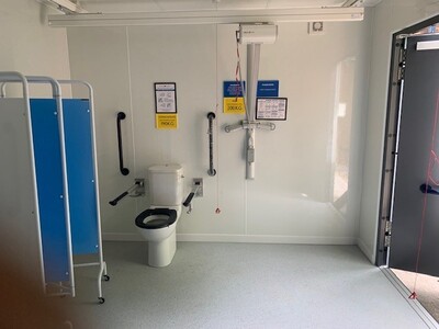 Inside of Changing Places Modular toilet
