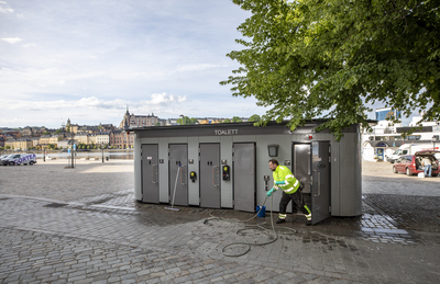Operation and maintenance is performed on public toilets in Stockholm