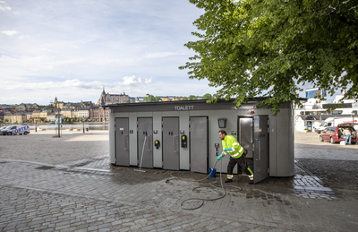 Public toilet cleaning