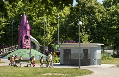 public restrooms at playground